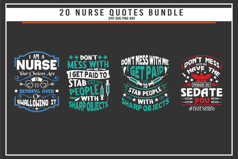 Nurse 20 quotes t shirt bundle SVG uniquesvg99 
