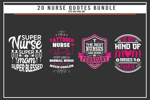 Nurse 20 quotes t shirt bundle SVG uniquesvg99 