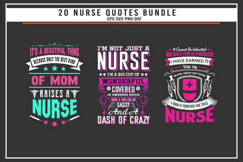 Nurse 20 quotes t shirt bundle SVG uniquesvg99 