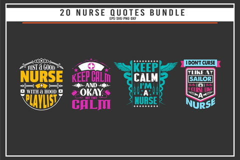 Nurse 20 quotes t shirt bundle SVG uniquesvg99 