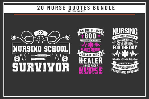 Nurse 20 quotes t shirt bundle SVG uniquesvg99 