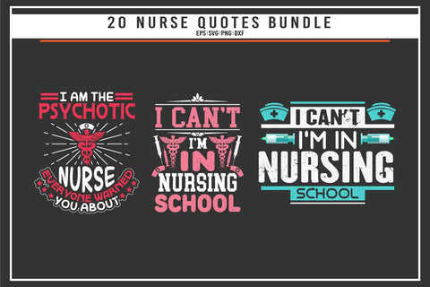 Nurse 20 quotes t shirt bundle SVG uniquesvg99 