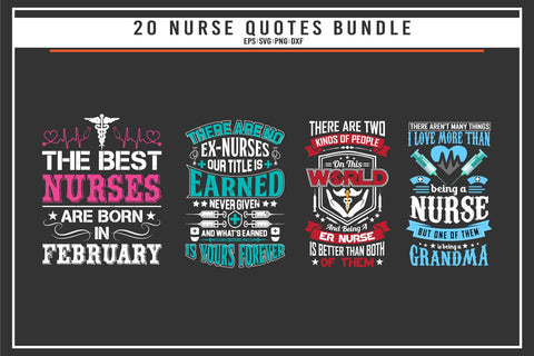 Nurse 20 quotes t shirt bundle SVG uniquesvg99 