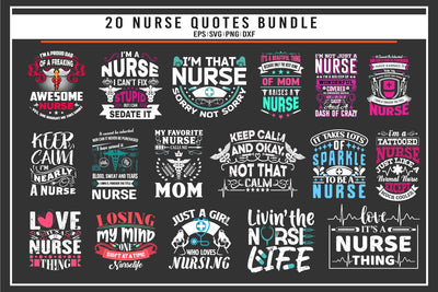 Nurse 20 quotes t shirt bundle SVG uniquesvg99 