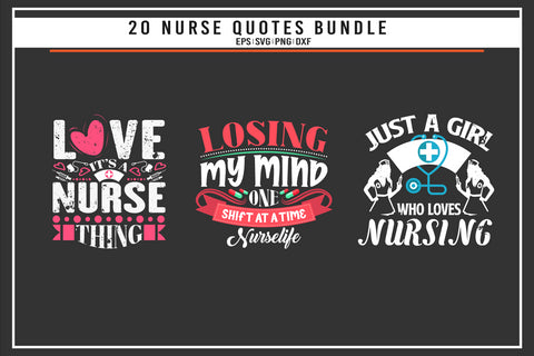 Nurse 20 quotes t shirt bundle SVG uniquesvg99 