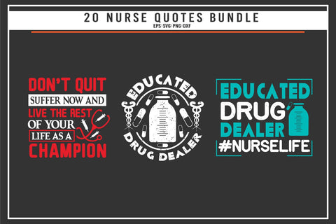 Nurse 20 quotes t shirt bundle SVG uniquesvg99 