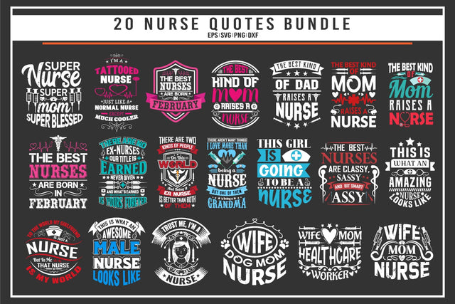 Nurse 20 quotes t shirt bundle SVG uniquesvg99 