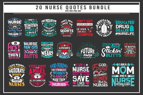 Nurse 20 quotes t shirt bundle SVG uniquesvg99 