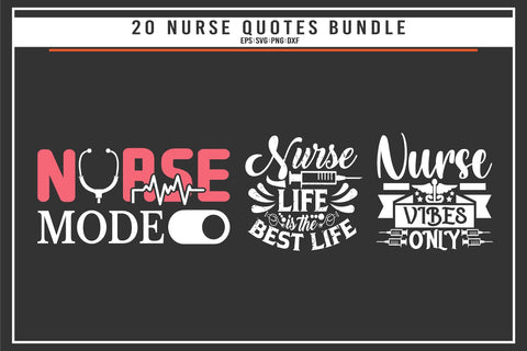 Nurse 20 quotes t shirt bundle SVG uniquesvg99 