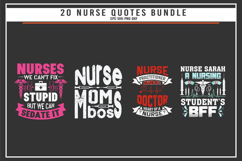 Nurse 20 quotes t shirt bundle SVG uniquesvg99 