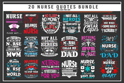 Nurse 20 quotes t shirt bundle SVG uniquesvg99 
