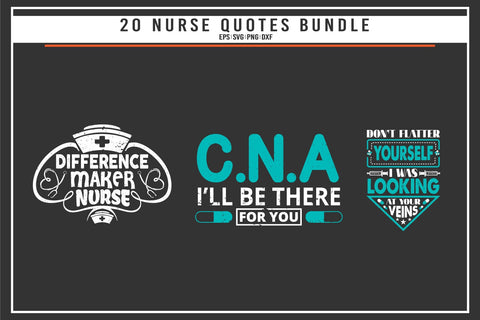 Nurse 20 quotes t shirt bundle SVG uniquesvg99 