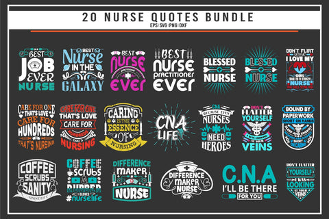 Nurse 20 quotes t shirt bundle SVG uniquesvg99 