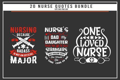 Nurse 20 quotes t shirt bundle SVG uniquesvg99 