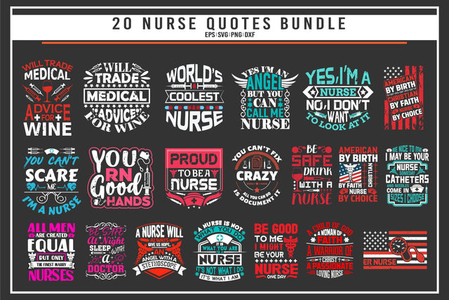 Nurse 20 quotes t shirt bundle SVG uniquesvg99 