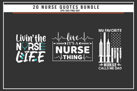 Nurse 20 quotes t shirt bundle SVG uniquesvg99 