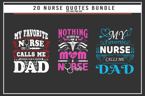 Nurse 20 quotes t shirt bundle SVG uniquesvg99 