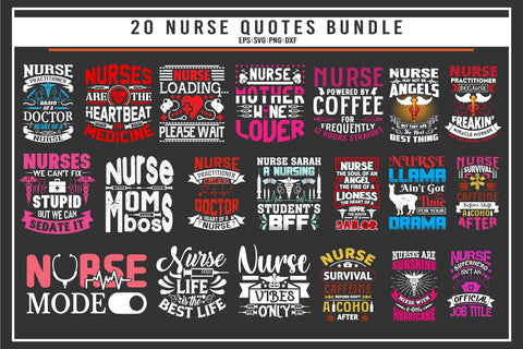 Nurse 20 quotes t shirt bundle SVG uniquesvg99 