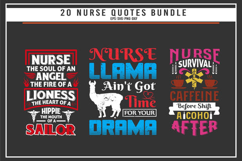 Nurse 20 quotes t shirt bundle SVG uniquesvg99 