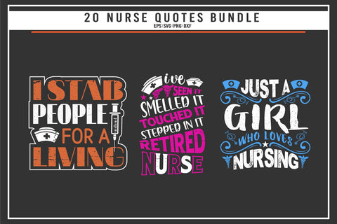 Nurse 20 quotes t shirt bundle SVG uniquesvg99 