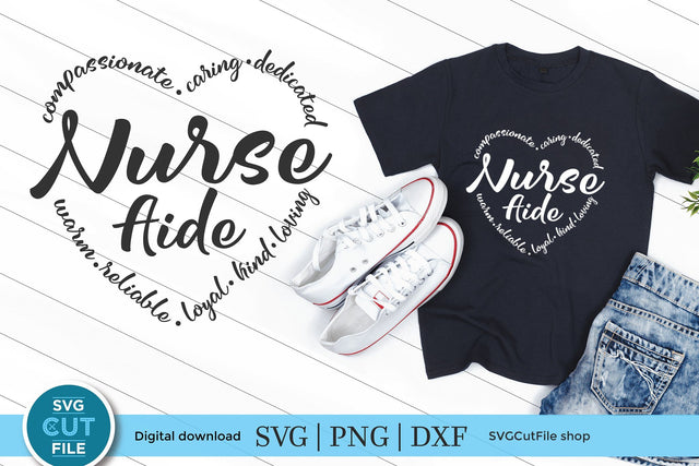 Nurse aide svg, nurse aid svg, Nursing svg, nurse appreciation svg, heart shape svg, Nurse svg, stethoscope svg, heart svg, healthcare svg SVG SVG Cut File 