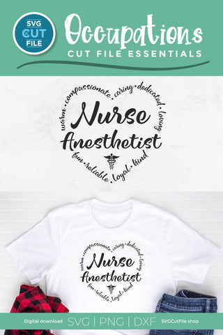 Nurse Anesthetist svg-CRNA design SVG SVG Cut File 