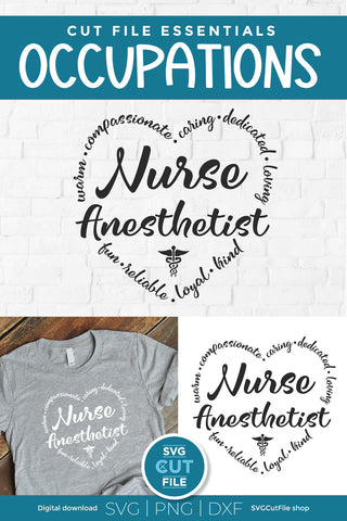 Nurse Anesthetist svg-CRNA design SVG SVG Cut File 