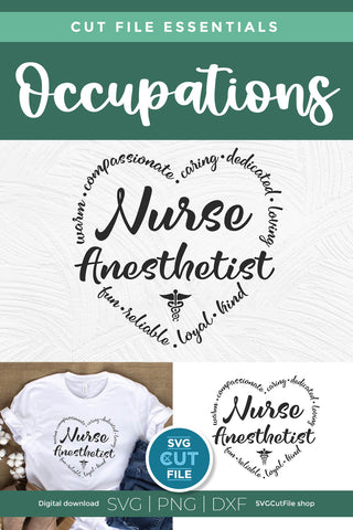 Nurse Anesthetist svg-CRNA design SVG SVG Cut File 