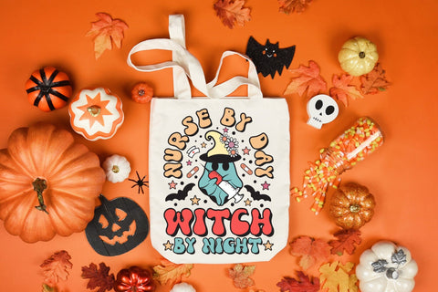 Nurse by Day Witch by Night PNG Sublimation Sublimation CraftLabSVG 