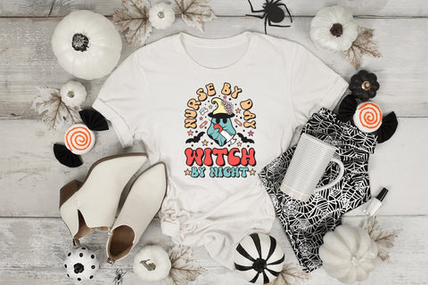 Nurse by Day Witch by Night PNG Sublimation Sublimation CraftLabSVG 