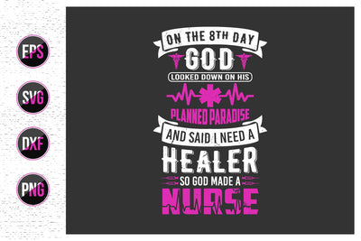 Nurse calligraphic quotes design svg. SVG uniquesvg99 