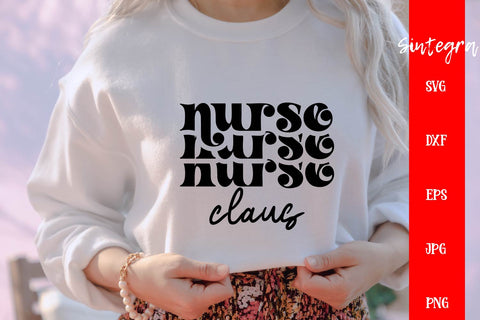 Nurse Claus, Funny Christmas SVG Free For Commercial Use SVG Sintegra 