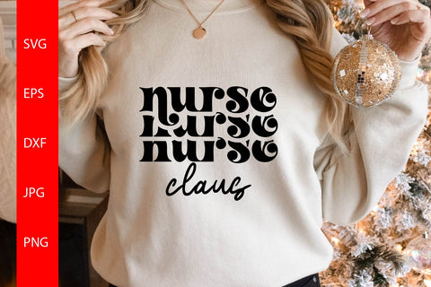 Nurse Claus, Funny Christmas SVG Free For Commercial Use SVG Sintegra 