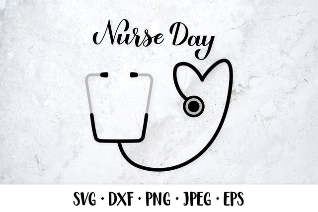 Nurse Day hand lettered SVG with stethoscope. Gift for nurse SVG LaBelezoka 