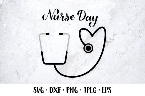 Nurse Day hand lettered SVG with stethoscope. Gift for nurse SVG LaBelezoka 