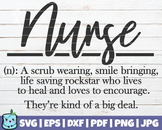 Nurse Definition SVG MintyMarshmallows 
