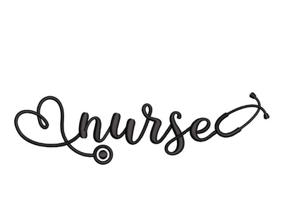 Nurse Embroidery Design, Stethoscope Embroidery File, 5 sizes, Instant download Embroidery/Applique DESIGNS Nino Nadaraia 