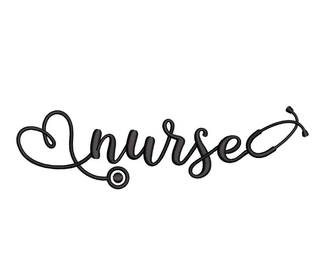 Nurse Embroidery Design, Stethoscope Embroidery File, 5 sizes, Instant download Embroidery/Applique DESIGNS Nino Nadaraia 