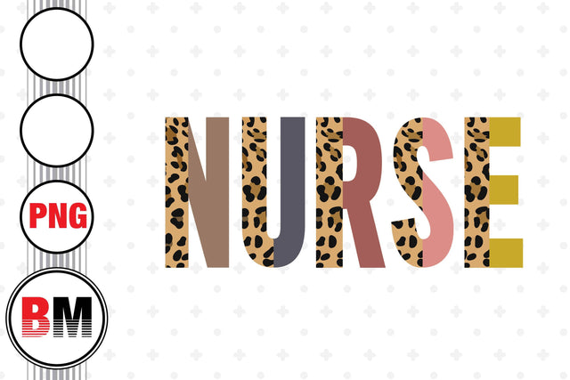 Nurse Half Leopard PNG Files Sublimation BMDesign 
