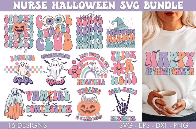 Nurse Halloween SVG Bundle PNG Sublimation SVG Freeling Design House 