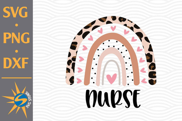 Nurse Hand Drawn Rainbow Leopard SVG, PNG, DXF Digital Files Include SVG SVGStoreShop 