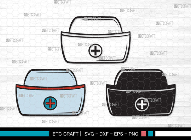 Nurse Hat Clipart SVG, Medical Nurse Hat Svg, Nurses Cap Svg, Cap Svg, Medical Hat Svg, Hospital Uniform Svg, Nurse Svg, Nurse Life Svg, Nurse Hat Clipart SVG ETC Craft 