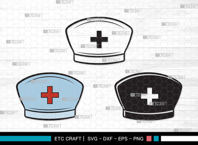 Nurse Hat Clipart SVG, Medical Nurse Hat Svg, Nurses Cap Svg, Cap Svg, Medical Hat Svg, Hospital Uniform Svg, Nurse Svg, Nurse Life Svg, Nurse Hat Clipart SVG ETC Craft 