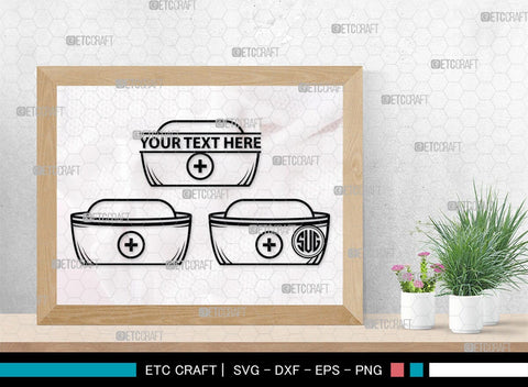 Nurse Hat Monogram, Nurse Hat Silhouette, Nurse Hat SVG, Medical Nurse Hat Svg, Hospital Uniform Svg, Cap Svg, SB00153 SVG ETC Craft 