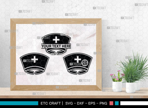 Nurse Hat Monogram, Nurse Hat Silhouette, Nurse Hat SVG, Medical Nurse Hat Svg, Hospital Uniform Svg, Cap Svg, SB00153 SVG ETC Craft 
