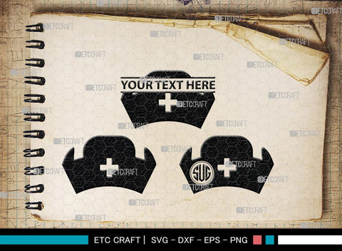 Nurse Hat Monogram, Nurse Hat Silhouette, Nurse Hat SVG, Medical Nurse Hat Svg, Hospital Uniform Svg, Cap Svg, SB00153 SVG ETC Craft 