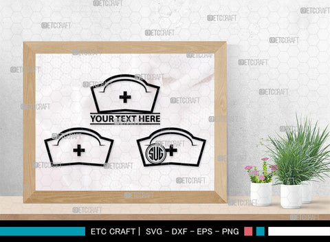 Nurse Hat Monogram, Nurse Hat Silhouette, Nurse Hat SVG, Medical Nurse Hat Svg, Hospital Uniform Svg, Cap Svg, SB00153 SVG ETC Craft 
