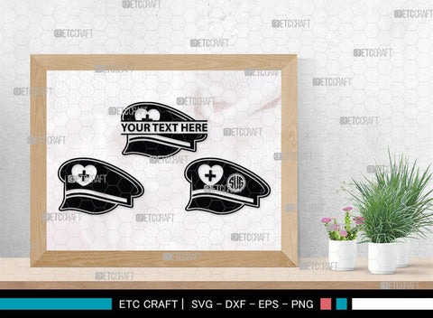 Nurse Hat Monogram, Nurse Hat Silhouette, Nurse Hat SVG, Medical Nurse Hat Svg, Hospital Uniform Svg, Cap Svg, SB00153 SVG ETC Craft 