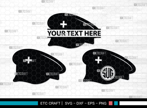 Nurse Hat Monogram, Nurse Hat Silhouette, Nurse Hat SVG, Medical Nurse Hat Svg, Hospital Uniform Svg, Cap Svg, SB00153 SVG ETC Craft 