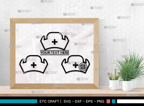 Nurse Hat Monogram, Nurse Hat Silhouette, Nurse Hat SVG, Medical Nurse Hat Svg, Hospital Uniform Svg, Cap Svg, SB00153 SVG ETC Craft 